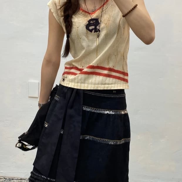 [2685]Paul smith knit print top