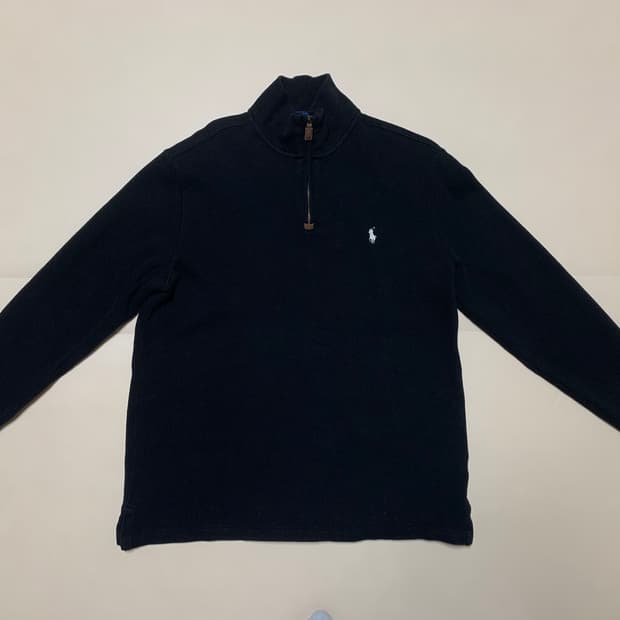 [L] POLO BY RALPH LAUREN 반집업 맨투맨 블랙