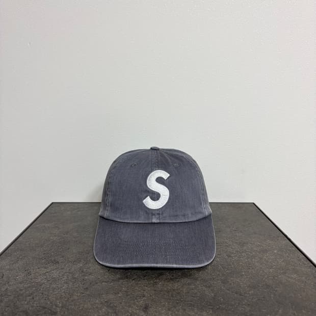 (OS) 슈프림 S로고 볼캡 모자 피그먼트 그레이