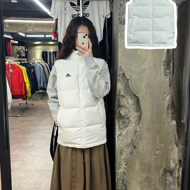 아디다스 덕 다운 베스트 화이트 S #csz2312