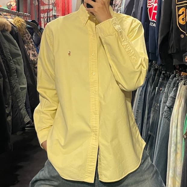 [IM] polo 폴로 옐로우 긴팔셔츠