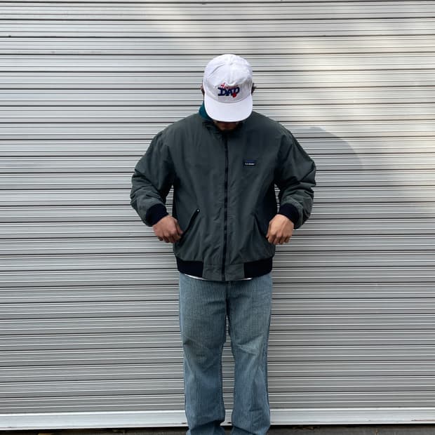 80-90s L.L. bean Warm-up Jacket charcoal