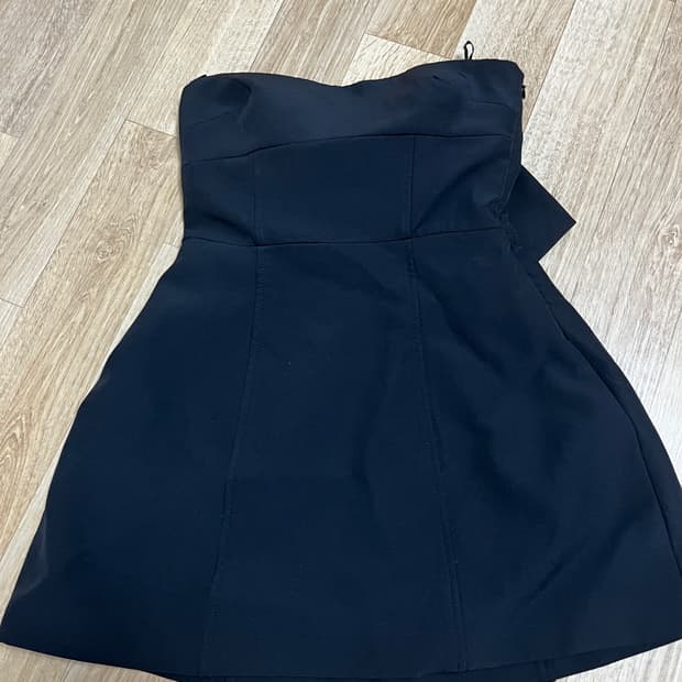 [실착 1회] 자라 블랙 리본 미니 원피스