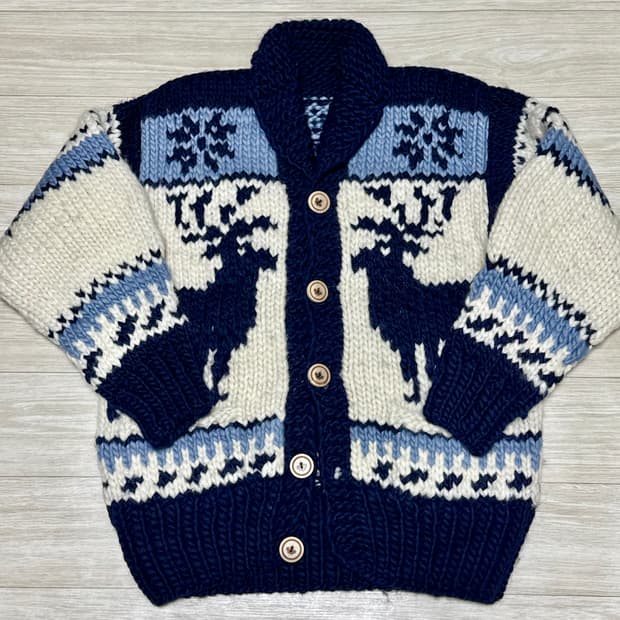 캐나다 코위찬 사슴패턴