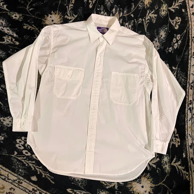 The NorthFace Purple label  노스페이스 화이트셔츠