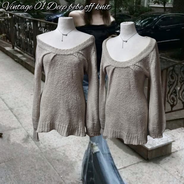 Vintage 01 Deep bebe off knit