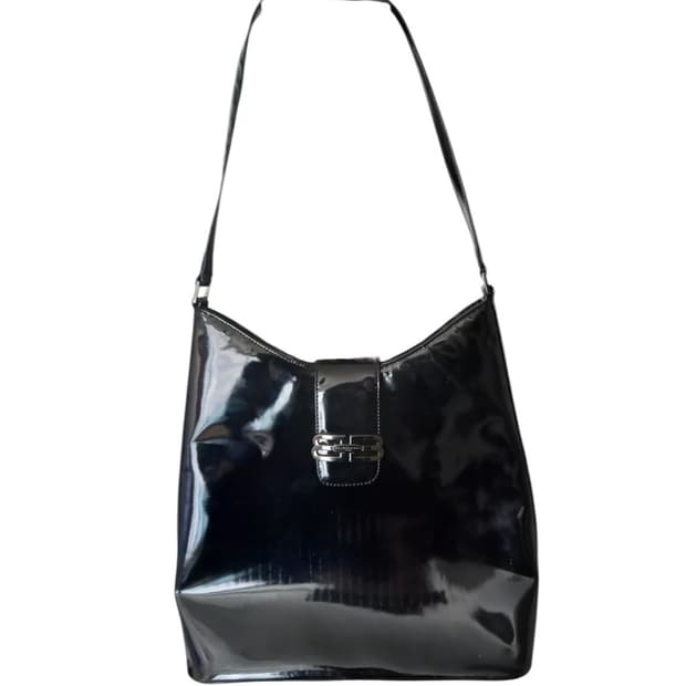 발렌시아가 에나멜 숄더백