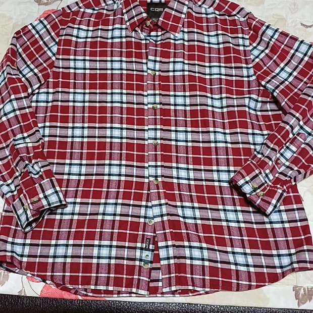 CQR 체크남방 빅사이즈115 가슴66 기장79