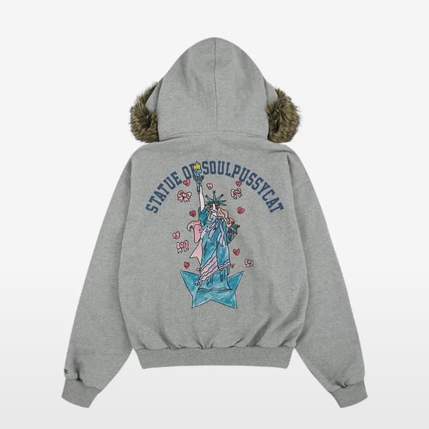 그레일즈 PARODY FUR ZIP HOODIE