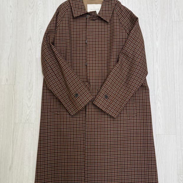 [40] 맥킨토시 하운드투스 체크 울 코트 
