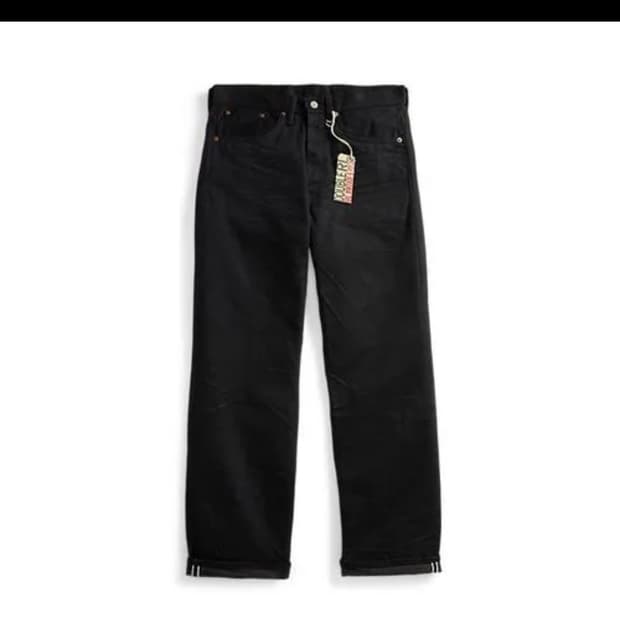 Rrl 빈티지 파이브 포켓 블랙온블랙 34/32