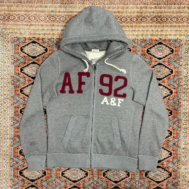 아베크롬비 A&F 그레이 기모 후드집업 자켓 남성M