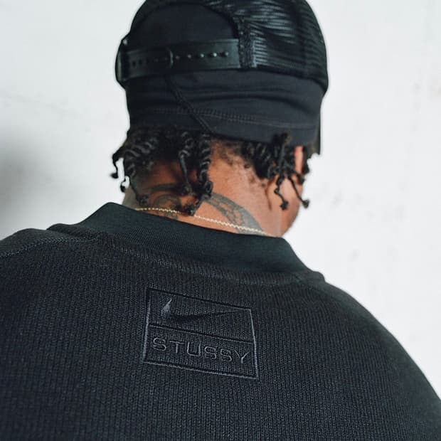 xl) 스투시 나이키 플리스 써멀 블랙