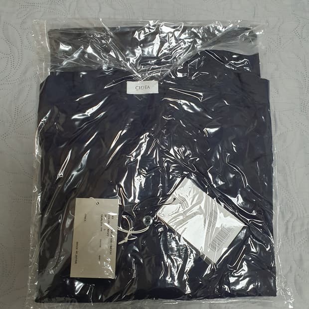 Ciota 시오타 레귤러 칼라 마드라스 셔츠 네이비 L (미개봉)