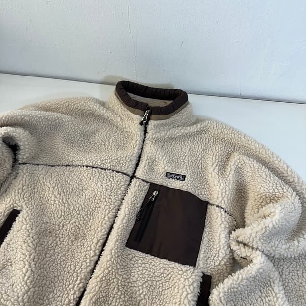 우먼FREE 스컬프터 베이지 뽀글이 후리스자켓