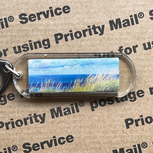 90s vtg Ocean Hologram Keyring