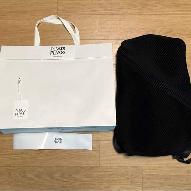 이세이미야케 플리츠 플리즈 바이아스 백팩 블랙