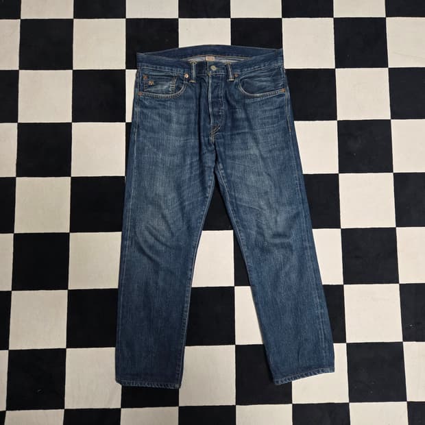 32x28 RRL 더블알엘 슬림핏 재팬 셀비지 데님