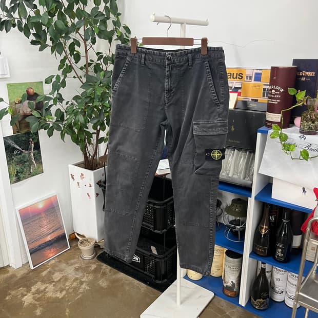 스톤아일랜드 가먼트다잉 카고팬츠 34