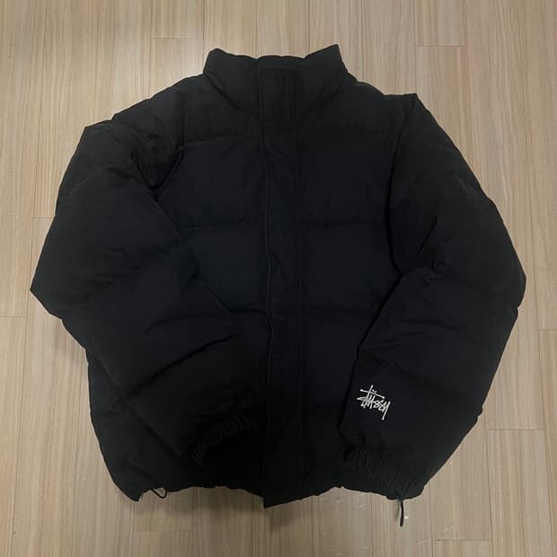 스투시 립스탑다운 패딩 블랙