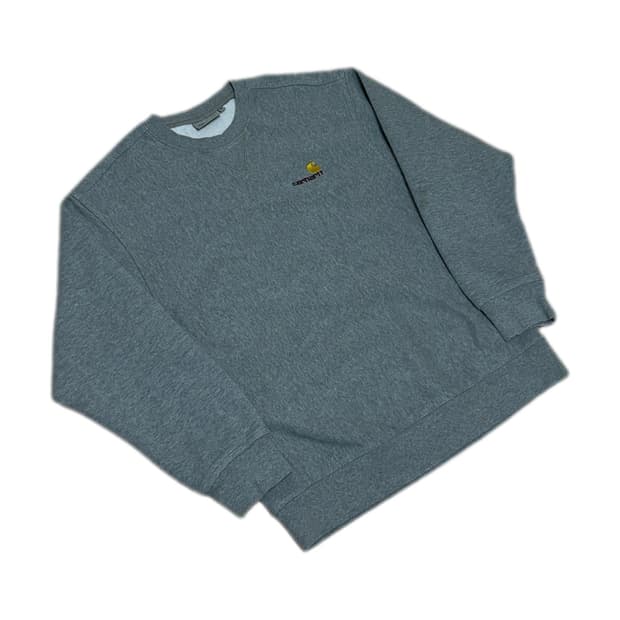 칼하트 wip 그레이 아메리칸 스크립스 스웻셔츠