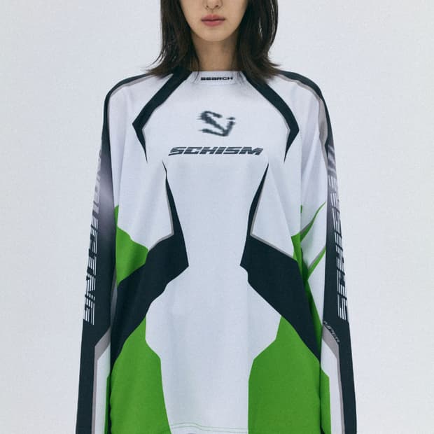 스키즘인듀싱 바이커 저지 긴팔 티셔츠 그린 L