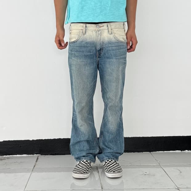 Levi’s 19142 오렌지탭 투톤 페이드 스트레이트 데님 팬츠
