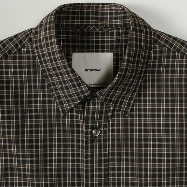인더로우 모카 브라운 체크셔츠 3사이즈