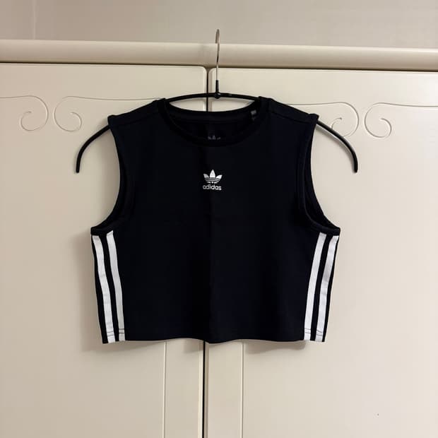 adidas 아디다스 키즈 160 크롭 탱크탑 블랙