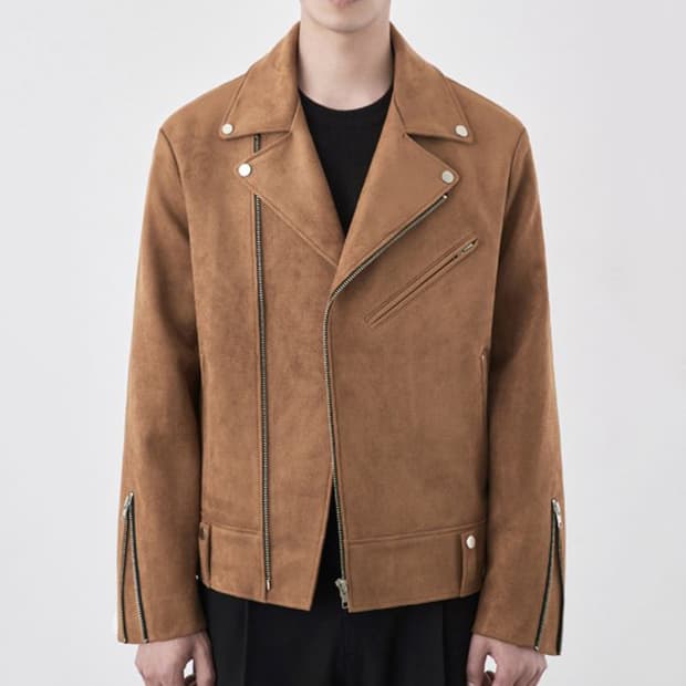 미나브 스웨이드 라이더 자켓 M