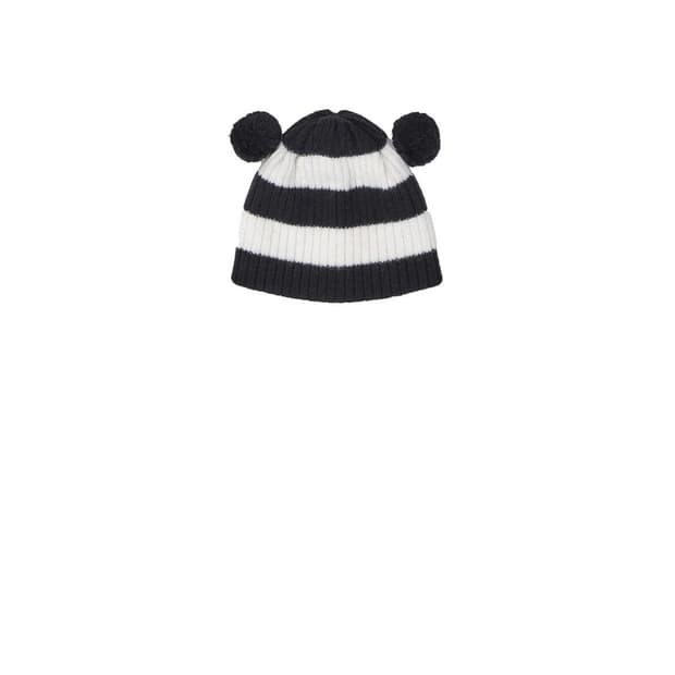 복복 PUPPY BEANIE (BLACK&IVORY) 퍼피 비니