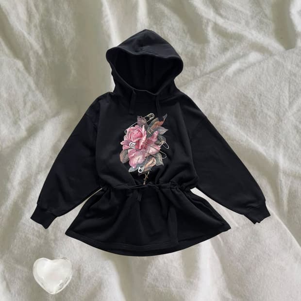 GU X UNDERCOVER . 플라워 그래픽 후디