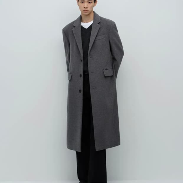 무신사스탠다드 캐시미어 블렌드 머스큘린 체스터필드 롱 코트