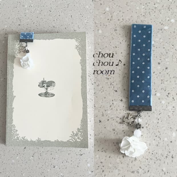 리본 펜던트 책갈피 ⊰angel&flower⊱ bookmark
