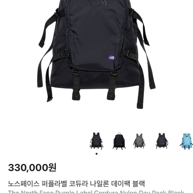 노스페이스 퍼플라벨 데이팩 백팩 블랙