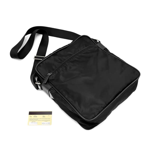 프라다 나일론 사이드 로고 크로스백