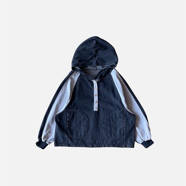 Denim Pullover Hood T-Shirt