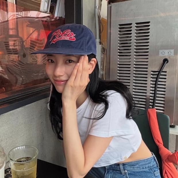 폴로 로고 워시드 트윌 볼캡