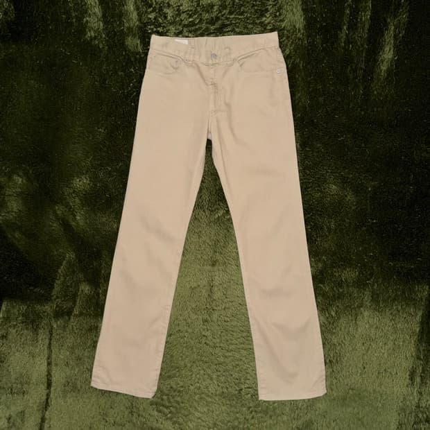 [2] 타케오 키쿠치 헤링본 5포켓 코튼 팬츠 베이지