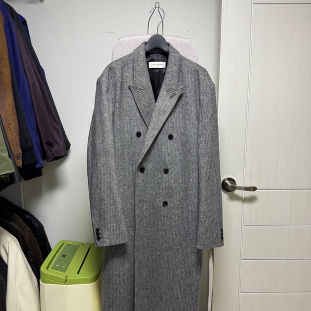 애프터프레이 해링본 더블코트