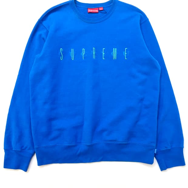 Supreme 슈프림 Fuck You 브라이트 블루 색상 크루넥 스웨트셔