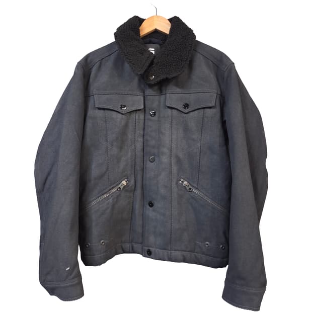 G-Star 로우 블랙 데님 쉐르파 자켓(S)택없음