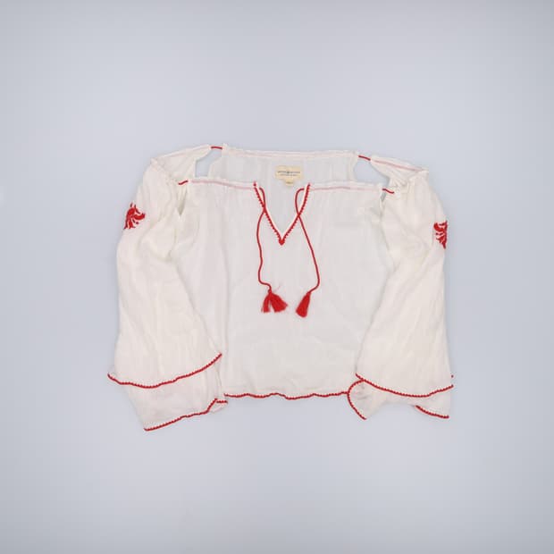 M 데님앤서플라이 린넨 자수 티셔츠 N7479