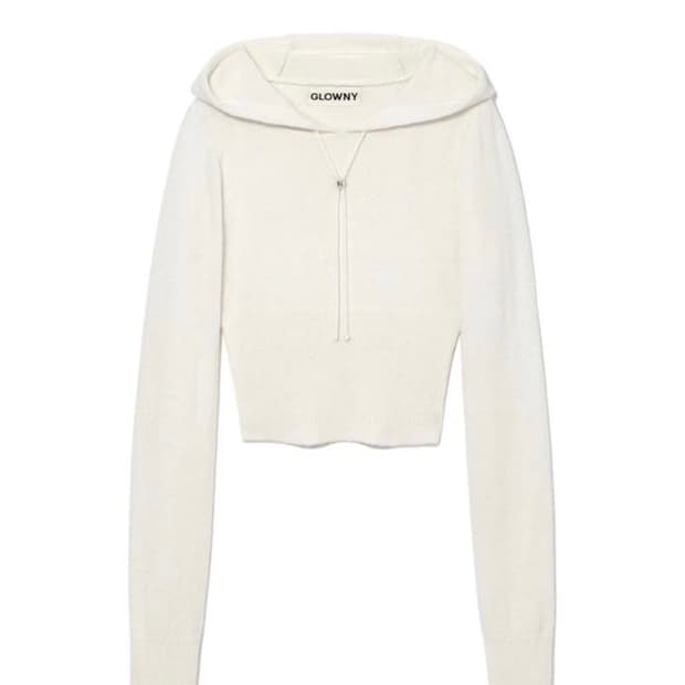 글로니 모헤어 니트 후드