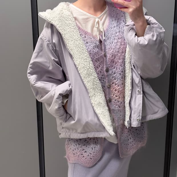 리버시블 라벤더 자켓