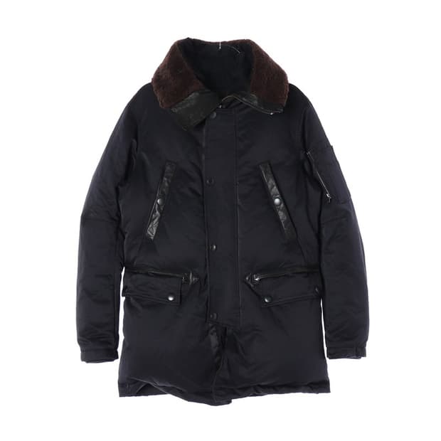 타임 양가죽 구스다운 패딩 L