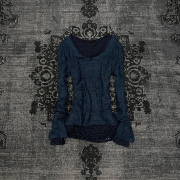 Domenico+savio distressed layered sweate
