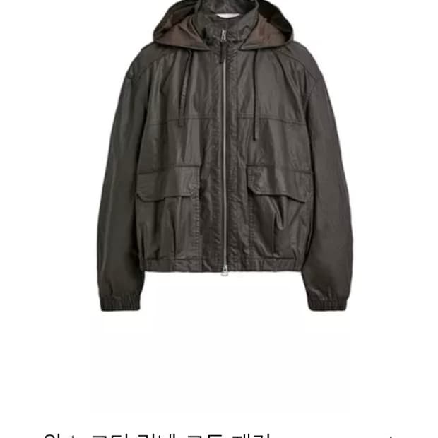 자라 왁스 코팅 린넨-코튼 자켓