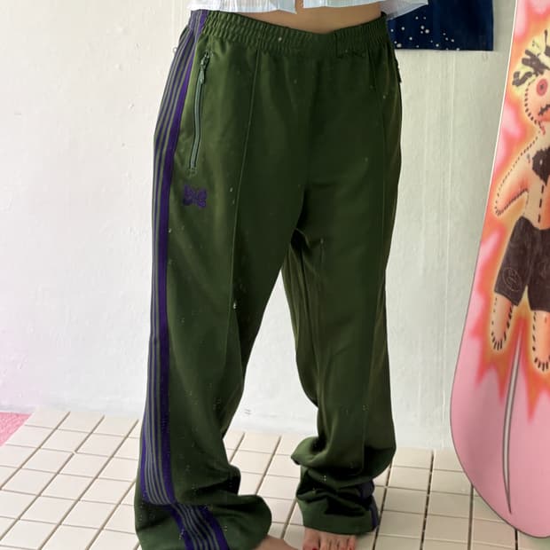 Needles 올리브 트레닝팬츠