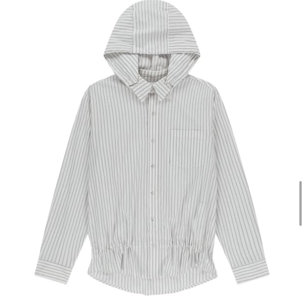 산산기어 스트라이프 후드 셔츠